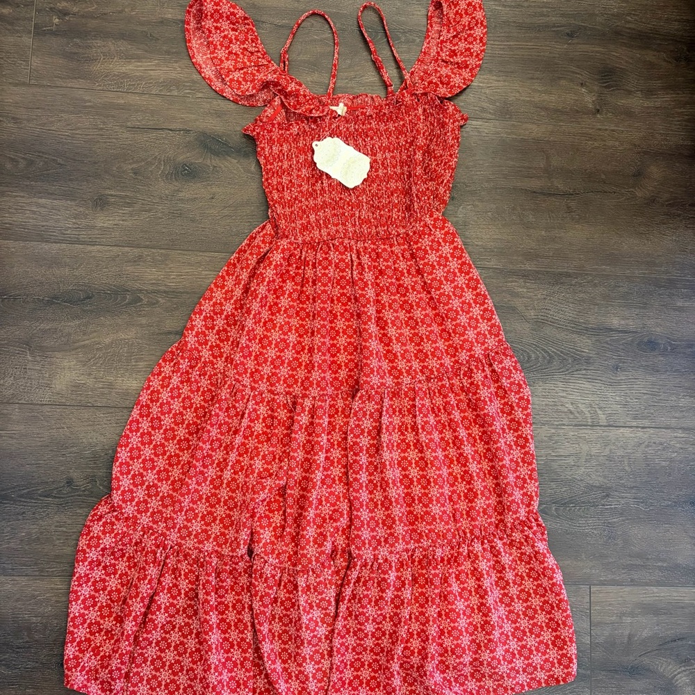 Altar'd State Red Floral Dress